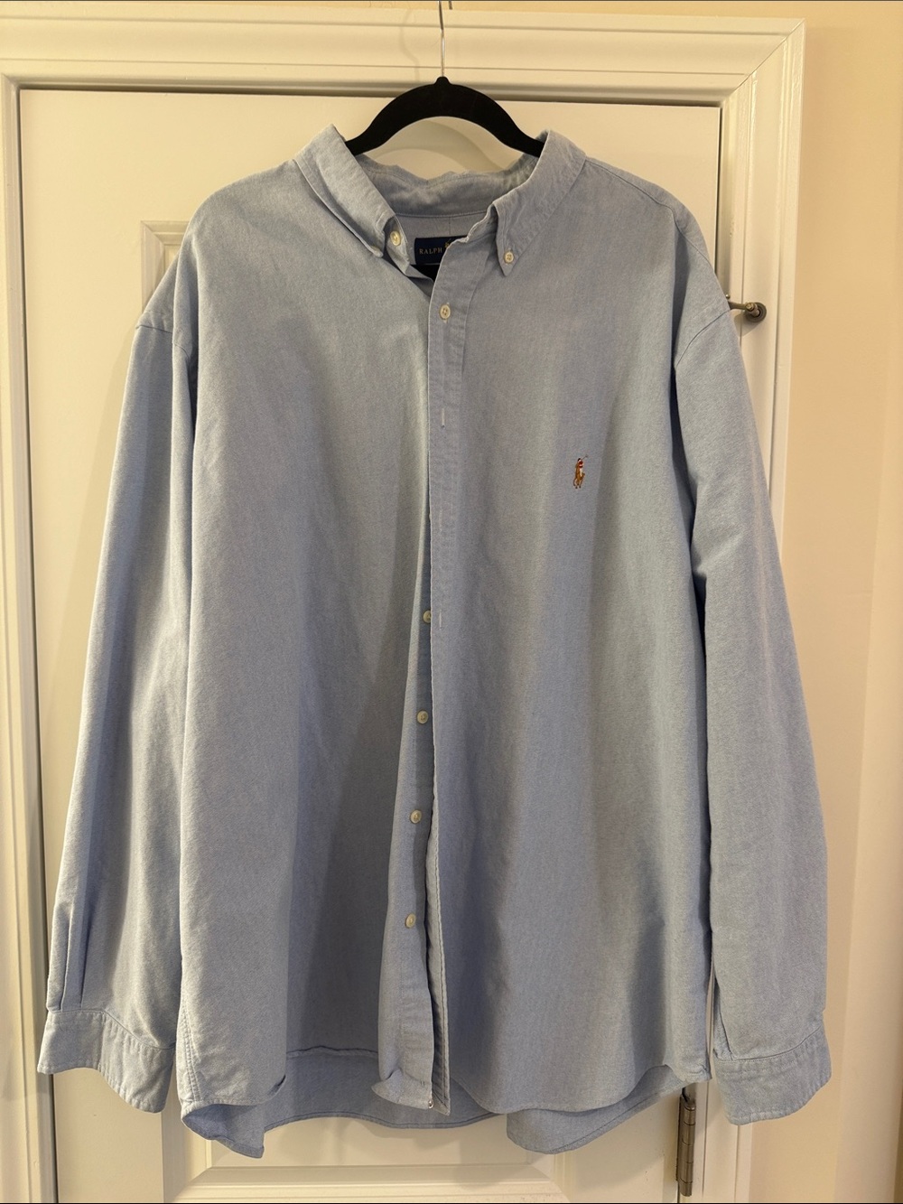 Ralph Lauren Light Blue Button-Down Shirt with Embroidered Pony
